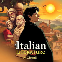 An artistic film poster inspired by Italian literature, titled "Italian Literature by Giorgia