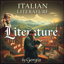 An artistic film poster inspired by Italian literature, titled "Italian Literature by Giorgia