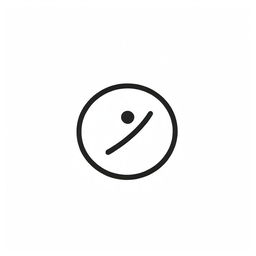 Develop an icon to symbolize 'simplicity'. The icon should embody minimalist principles through elements like a single, smooth line forming a simple but striking shape, representing straightforwardness and clarity.