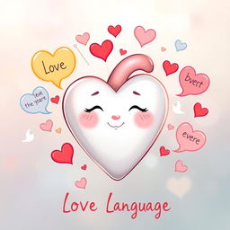 A beautiful illustration of a heart conveying the concept of speaking the love language