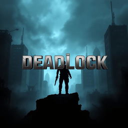 An intriguing YouTube thumbnail for a game titled "Deadlock", featuring a dark, atmospheric background that hints at a post-apocalyptic world