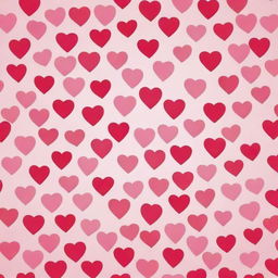 Update the previous paradise of love poster by adding a multitude of hearts. These should be incorporated in a way that complements the stunning pink and red color palette.