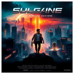 A horizontal movie poster featuring a captivating scene from an action-adventure film