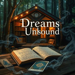 A visually stunning book cover for a fantasy novel titled "Dreams Unbound"