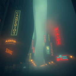 A mysterious, fog-filled city with endless, silent streets