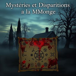 Book cover design for 'Mystères et Disparitions à la Monge