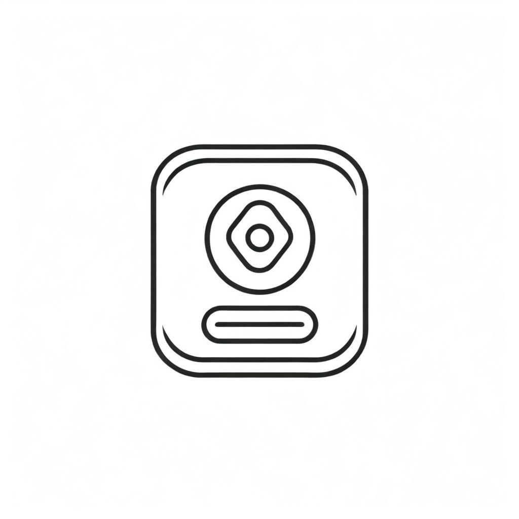 Design an icon representing the idea of 'simplicity in a computer'. The icon should combine elements like a minimalist computer graphic with a simple symbol or single line design, reflecting ease and clarity in digital interface.