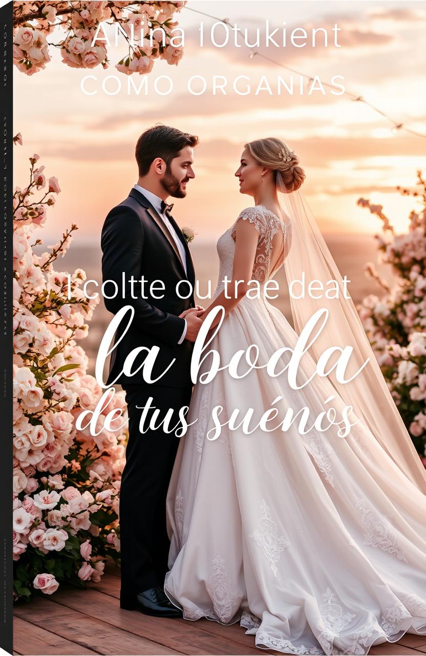 A captivating book cover design for "Como organizar la boda de tus sueños"