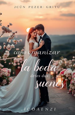 A captivating book cover design for "Como organizar la boda de tus sueños"