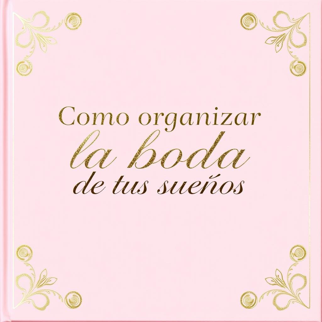 An elegant book cover image featuring only the title "Como organizar la boda de tus sueños"