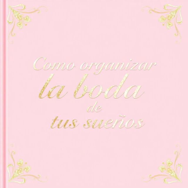 An elegant book cover image featuring only the title "Como organizar la boda de tus sueños"