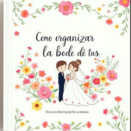 A charming book cover image featuring the title "Como organizar la boda de tus sueños" presented in a whimsical, hand-drawn style