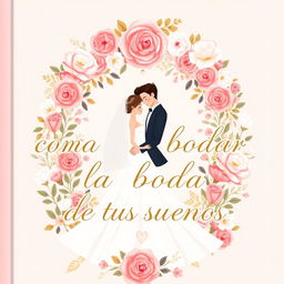 An enchanting book cover image featuring the title "Como organizar la boda de tus sueños" showcased in an elegant font