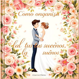 An enchanting book cover image featuring the title "Como organizar la boda de tus sueños" showcased in an elegant font