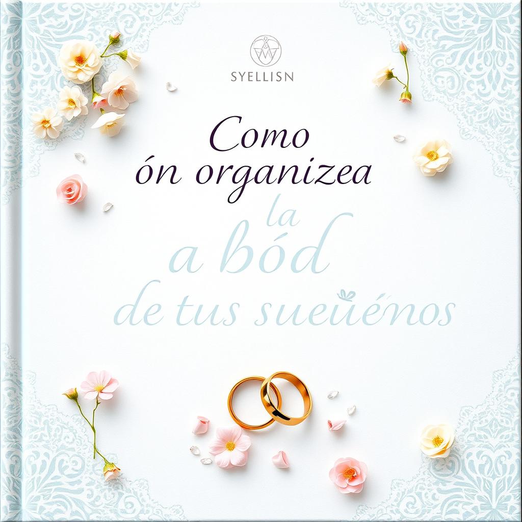 A captivating book cover design featuring the title "Como organizar la boda de tus sueños"