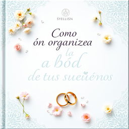 A captivating book cover design featuring the title "Como organizar la boda de tus sueños"