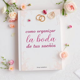 A captivating book cover design featuring the title "Como organizar la boda de tus sueños"