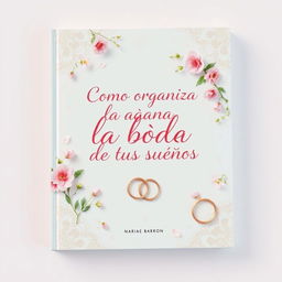 A captivating book cover design featuring the title "Como organizar la boda de tus sueños"