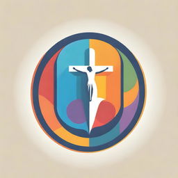 A vibrant logo representing a Youth Catholic Christian Art Fest. Incorporate symbols of Christianity and youthfulness alongside elements of art and culture. Colorful, youthful and inspirational.