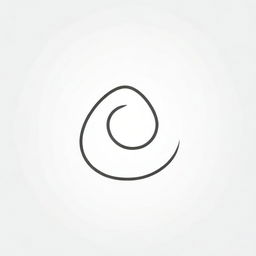 Design an icon visualizing the concept of 'simplicity'. This should be a minimalistic artwork possibly consisting of a single, uninterrupted line curving into a simple shape, manifesting the elegance of simplicity.