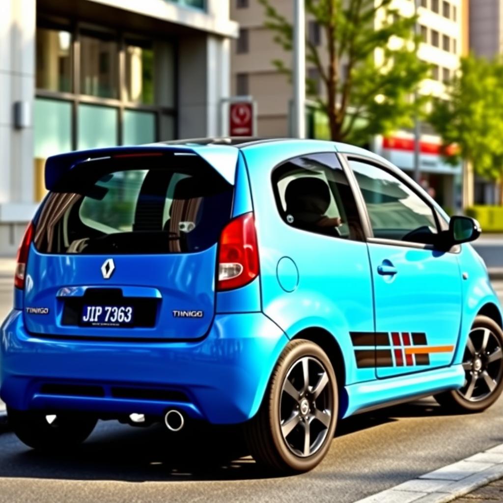 A 2003 Renault Twingo Alpine edition, showcasing its unique sporty design, parked in an urban setting