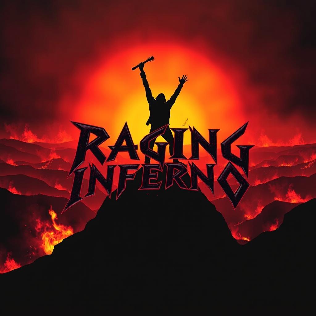 A striking song poster featuring a fiery landscape with intense orange and red flames consuming the horizon, symbolizing the explosive energy of the song