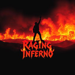 A striking song poster featuring a fiery landscape with intense orange and red flames consuming the horizon, symbolizing the explosive energy of the song