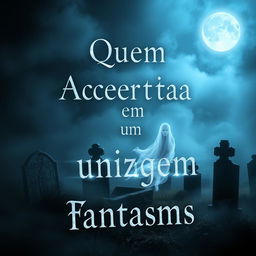 A hauntingly beautiful book cover featuring the title 'Quem Acredita em Fantasmas'