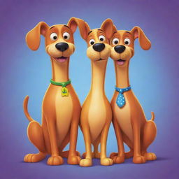 A vibrant illustration of the classic animated character CatDog, a conjoined twin of a cat and a dog.