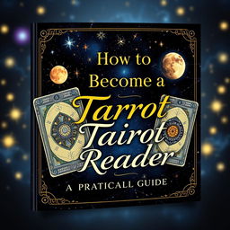 A stunning book cover design for 'How to Become a Tarot Reader: A Practical Guide'