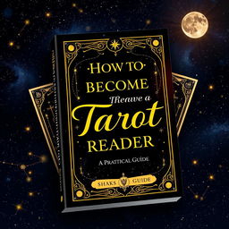 A stunning book cover design for 'How to Become a Tarot Reader: A Practical Guide'