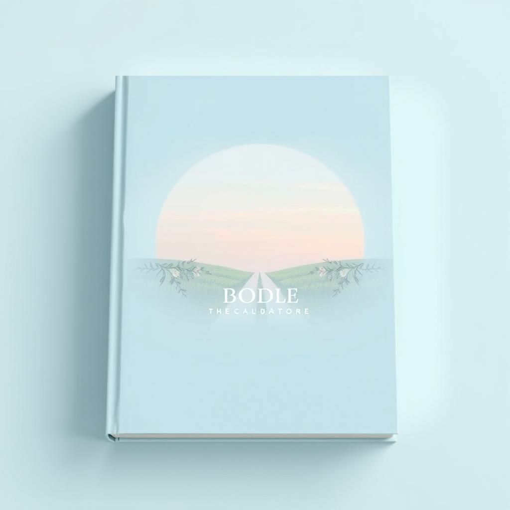 A serene book cover design featuring a light blue background that sets a calming tone