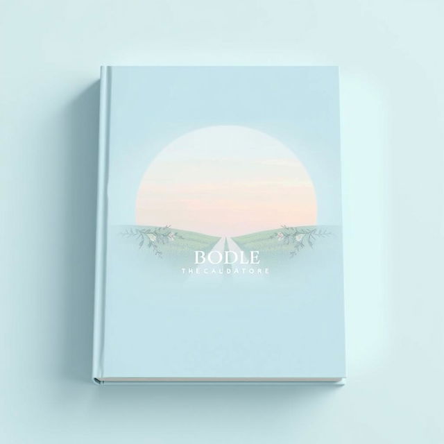 A serene book cover design featuring a light blue background that sets a calming tone