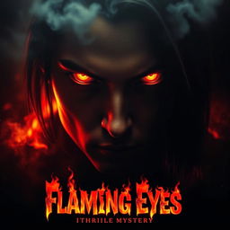 A dramatic and visually striking movie poster for a film titled 'Flaming Eyes'