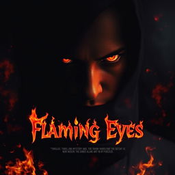 A dramatic and visually striking movie poster for a film titled 'Flaming Eyes'