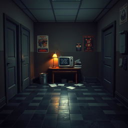 A Five Nights at Freddy's inspired office scene without any animatronics