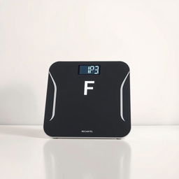 An artistic image of a modern electronic scale designed with a sleek, futuristic aesthetic