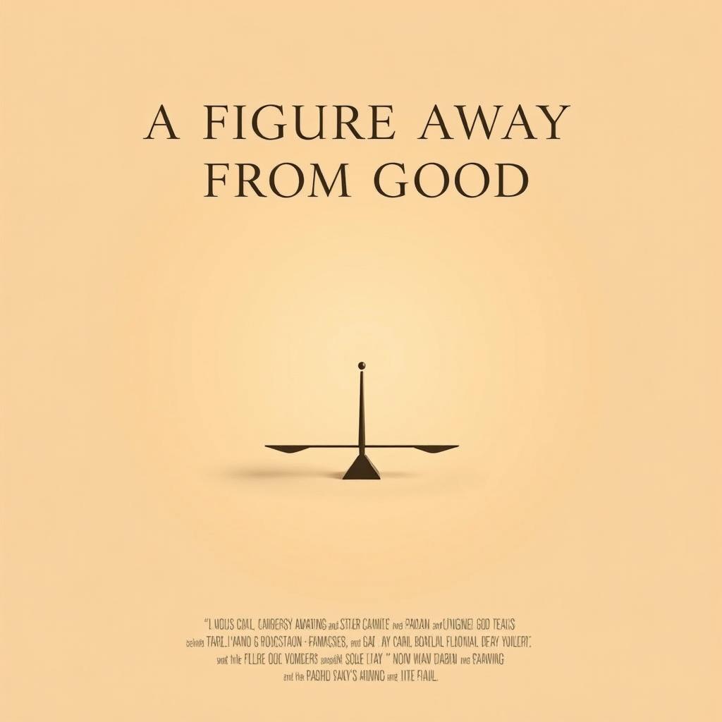 An elegant and minimalistic movie poster featuring a warm beige background, establishing a calm and inviting atmosphere