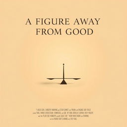 An elegant and minimalistic movie poster featuring a warm beige background, establishing a calm and inviting atmosphere