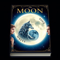 A captivating book cover showcasing a large, luminous full moon at the center