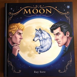 A captivating book cover showcasing a large, luminous full moon at the center