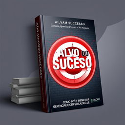 A book cover design featuring a central target symbolizing success, with bold and attractive typography for the title 'Alvo do Sucesso' and the subtitle 'Como Iniciar, Gerenciar e Crescer o Seu Negócio'