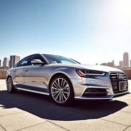 A stunning 2017 Audi A6 parked elegantly in an urban setting, showcasing its sleek and modern design