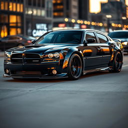 A stunning 2007 Dodge Charger with bubble fenders, featuring a wide body design for an aggressive stance