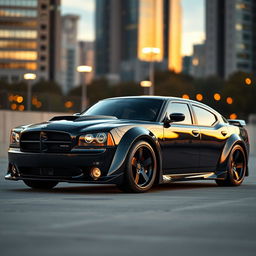 A stunning 2007 Dodge Charger with bubble fenders, featuring a wide body design for an aggressive stance