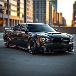 A stunning 2007 Dodge Charger with bubble fenders, featuring a wide body design for an aggressive stance