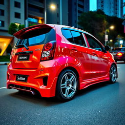 A sleek Suzuki Maruti Alto K10 from 2009 modified for a sportier appearance