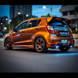 A sleek Suzuki Maruti Alto K10 from 2009 modified for a sportier appearance