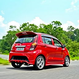 A modified 2011 Maruti K10 Alto, showcasing its sporty tuning features