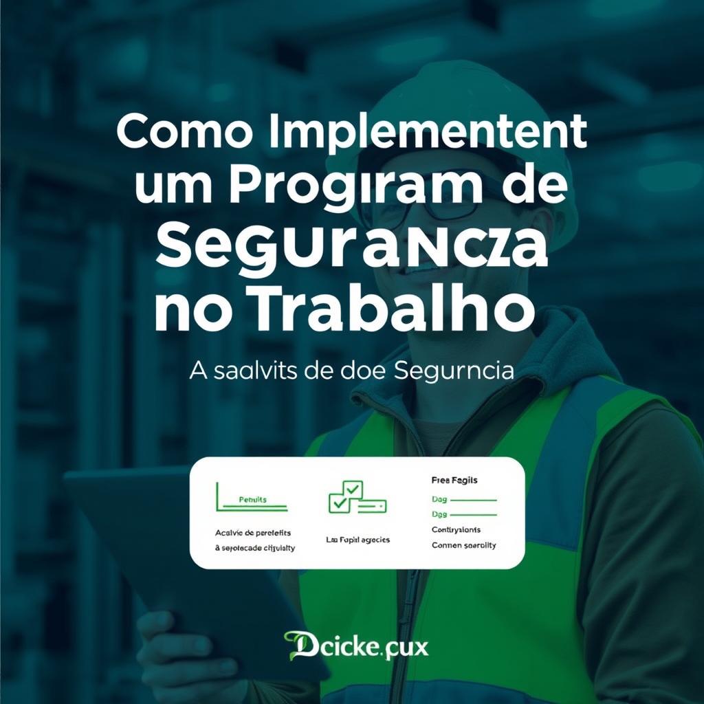 Capa do eBook intitulada "Como Implementar um Programa de Segurança no Trabalho: Passo a Passo para Pequenas e Médias Empresas"